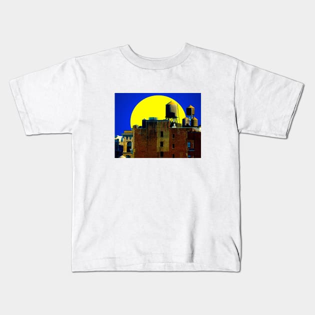 The Water Towers of Soho Kids T-Shirt by SPINADELIC